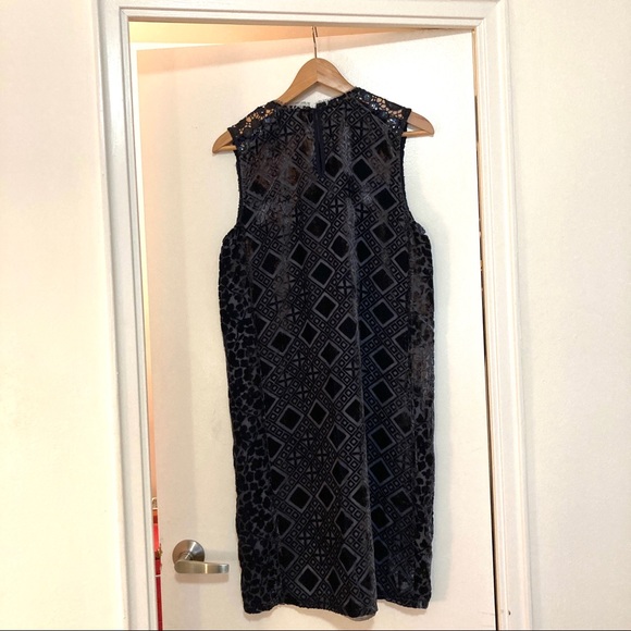 LUCKY BRAND dark blue velvet and sequin sheath - Picture 3 of 7
